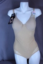 NWT Bali 6552 Underwire Lined Ultra Light Smoothing Bodysuit size 34D