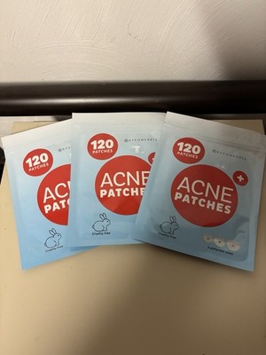 3 X -KeyConcepts Emergency ACNE PATCHES 120 3 Sizes Hydrocolloid BN