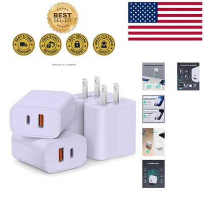 USB C Charger Block Pack: 20W High-Speed Charging for Multiple Devices