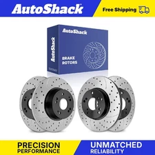 Front Rear Drilled Slotted Brake Rotors for Honda Civic 2008-2017 Accord