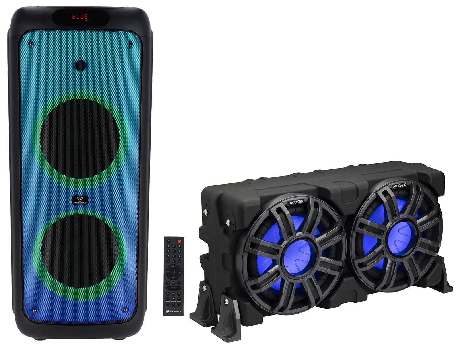 Морские лодочные сабвуферы KICKER 51MWLE104 Dual мощностью 10 по 400 Вт в корпусе Домашний динамик 16199000₽