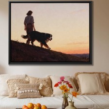 Bernese Mountain Dog Oil Painting Nature Wall Art Rustic Dog Artwork Decor