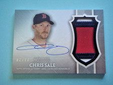 2017 Topps Dynasty Chris Sale Auto Red Sox LOGO Patch #02/10