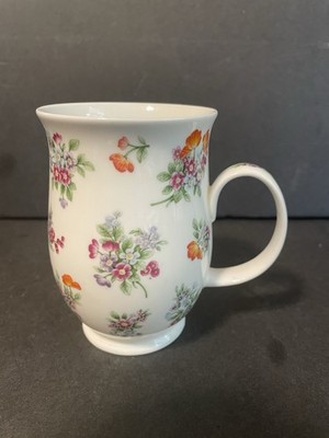 Dunoon Jane Fern Pompadour Floral Bouquet Bone China Mug - MINT