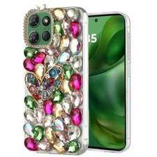 For Moto G Power 2026/2025 Case Sparkly Crystal Clear 3D Full Body Rhinestone