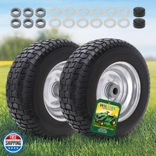 Wiltire 16x6.50-8 Tire and Wheel Assembly (2 Pack),Flat Free Lawn Mower Tires