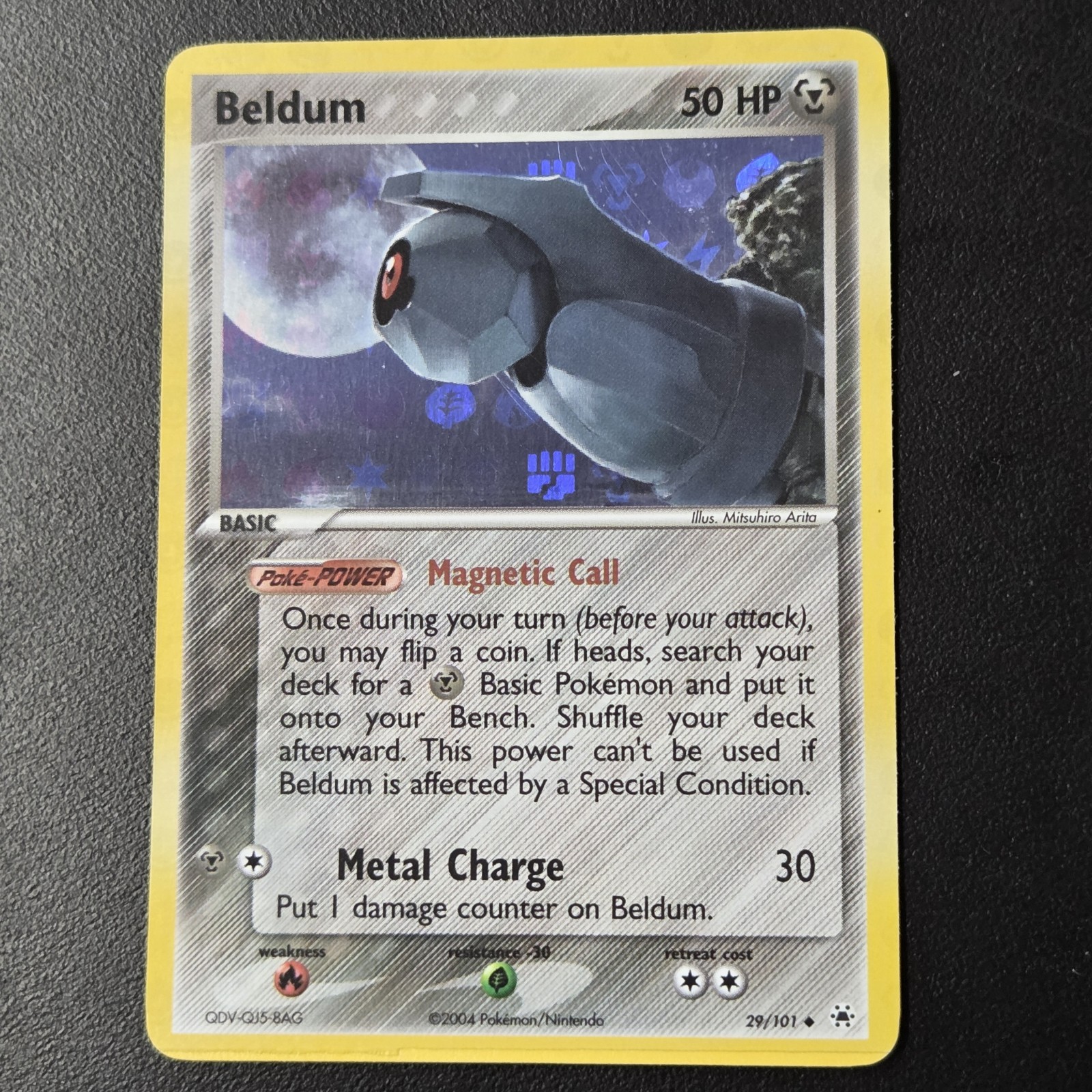 Pokemon TCG Beldum Hidden Legends 29/101 50HP Reverse Holo Uncommon English