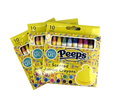 Atomic Arts Peeps Marshmallow Scented Jumbo Crayons - 10 Colors/3 Pack - Image 1 of 4