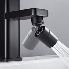 Matte Black Sink Faucet Swivel Sprayer Kitchen/Bathroom Head Screw Tip Adapter
