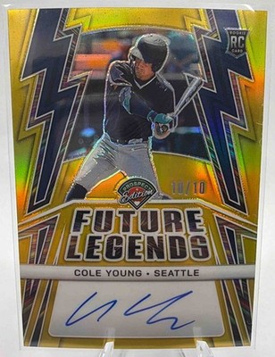2025 Panini Prospect Edition Cole Young Future Legends Gold /10 Auto Mariners