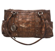 Vintage Relic Fossil Heather Crocodile Shoulder Bag Purse Brown Reptile Y2K