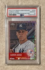 2022 Topps Chrome Platinum Anniversary Aaron Judge /75 Rosegold Mini Dmd Psa 10