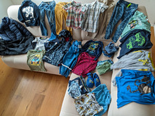 Jungen KleidungspaketSet Gr. 98 T-Shirts, Hemden, Hosen, JackeMatschhose