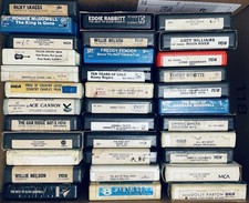 34 Lot of 8 Track Tapes Country Music Willie Nelson Dolly Parton Vintage