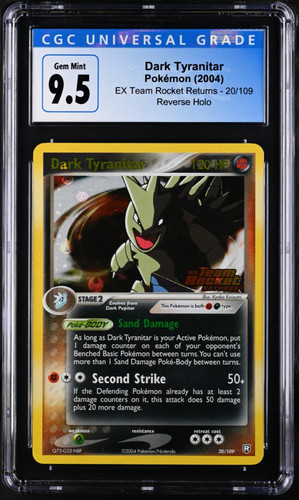 Dark Tyranitar graded CGC 9.5 for sale on eBay