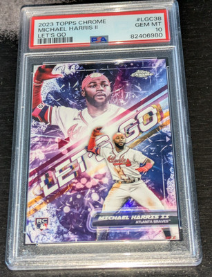 RARE Michael Harris II 2023 Topps Chrome Let's Go ROOKIE SSP RC #LGC-38 PSA 10