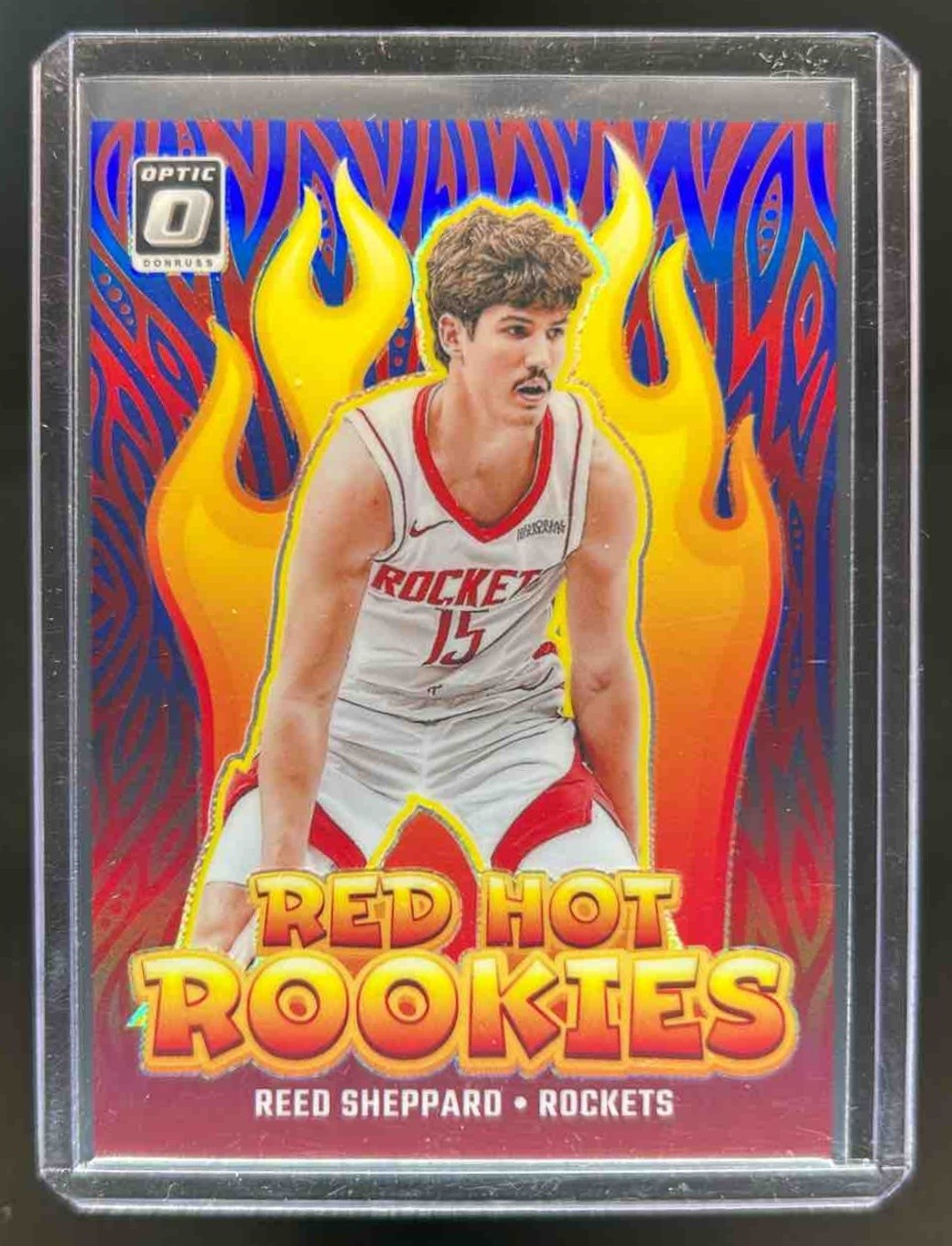 2024-25 Donruss Optic Reed Sheppard The Rookies Blue RC #33/49 Rockets
