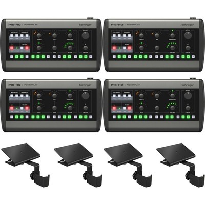 Behringer P16-HQ 16-Channel Mixer (4) w/ Mounting Bracket (4) Bundle