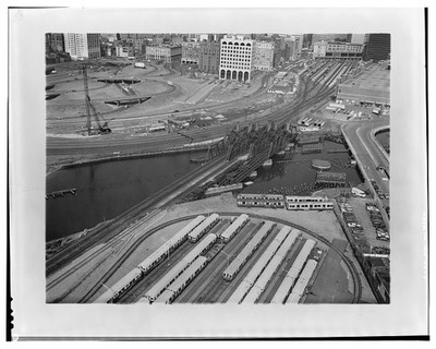 Photo:Boston MA 1930s New Haven Railroad Fort Point Channel Lift Bridge