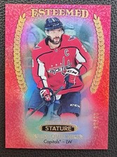 2019/20 UD STATURE ESTEEMED RED ALEXANDER OVECHKIN #/45 CLEAN CARD!