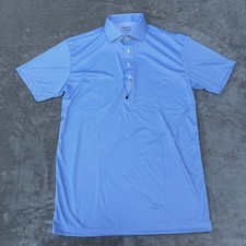 Collars  Co Dress Collar Polo Shirt Mens Small Blue Houndstooth Soft New NWOT