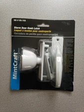 Mintcraft Storm Door Knob Latch Die Cast Zinc White Powder 095-7456