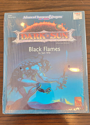 AD&D Dark Sun BLACK FLAMES DSM1 TSR 2417 1993 NEW FACTORY SEALED D&D 2nd Ed