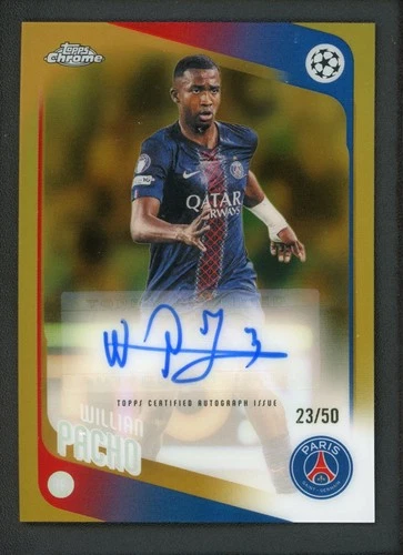 Willian Pacho 2026 Topps Chrome Willian Pacho Gold