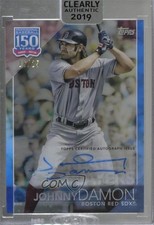2019 Topps Clearly Authentic Blue 16/25 Johnny Damon #YBP-JO Auto uk2