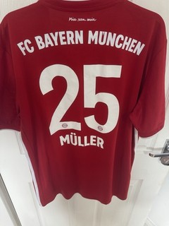 adidas Men's FC Bayern Munich 2020 2021 Home Football Shirt Muller #25 Size XL