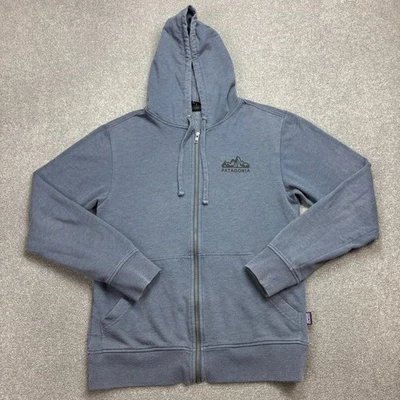 Pull Patagonia adulte petit bleu bio logo zippé intégral sweat à capuche exté... - Photo 1/4