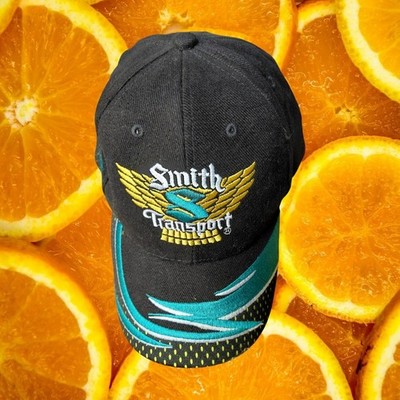 Smith Transport Black Baseball Cap Embroidered Wings Logo Men's