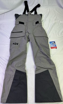Helly Hansen Men's Sogn Bib Shell Ski Pants-Concrete Grey-Size: S-R