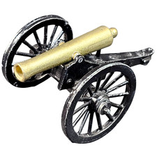 PennCraft Cast Iron Brass Toy Civil War Cannon 4 in USA Vintage