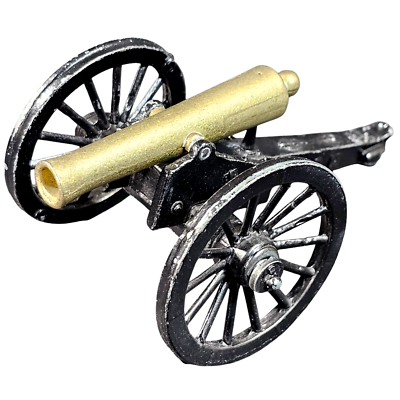 PennCraft Cast Iron & Brass Toy Civil War Cannon 4 in USA Vintage
