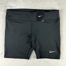 Nike Fast Womens Dri-Fit 7" Compression Running Shorts CJ2373-010 Black Size XL