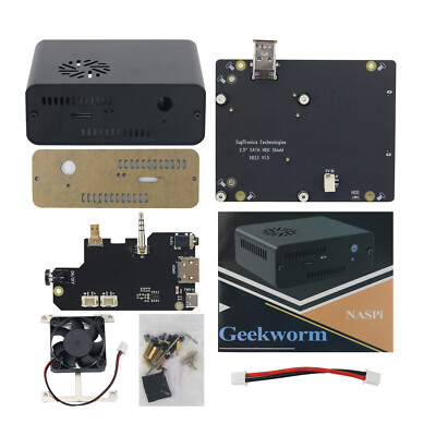 NASPi Lite 2.5'' SATA HDD/SSD Hard-drive NAS Storage Kit for Raspberry Pi 4B+HDMI