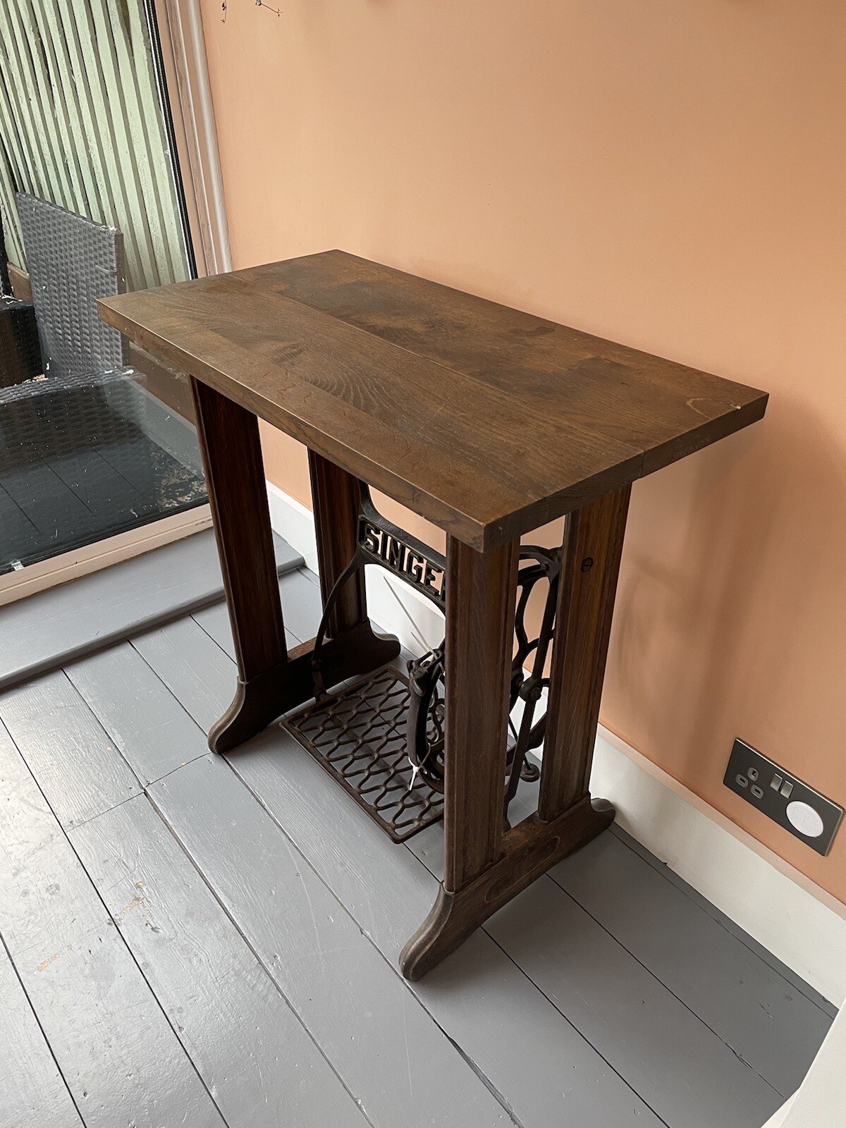 Singer sewing machine side table eBay