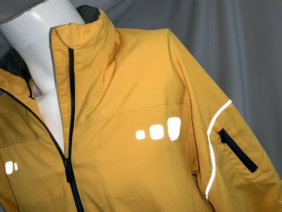 Sugoi 骑行连帽夹克 M 男式黄色聚拉链无缺陷 YGI RE1669 — 第 3/4 张图片