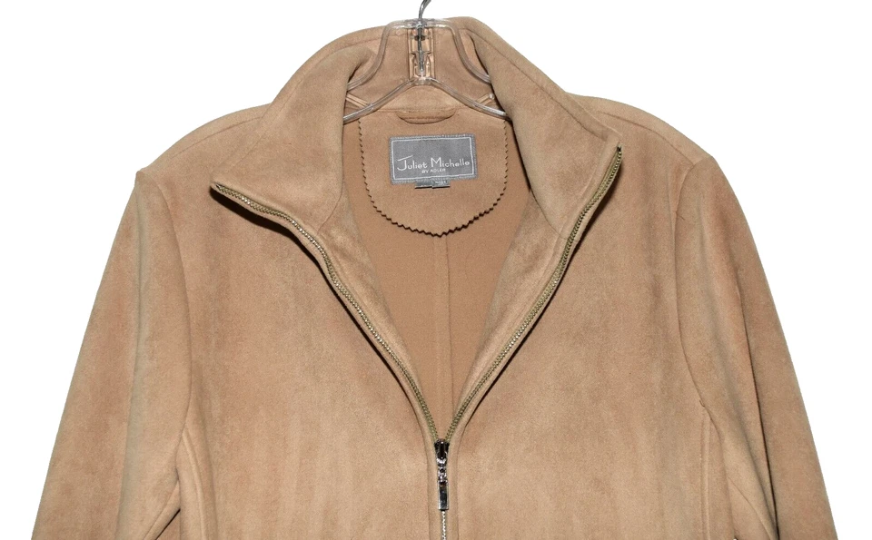 Chaqueta para mujer Juliet Michelle by Adler beige imitación gamuza forro polar talla M Foto 2 de 4