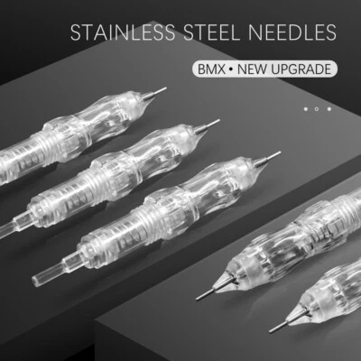 BIOMASER New 10Pcs Permanent Needles Cartridge Revolution Stainless Steel Nozzle 1R