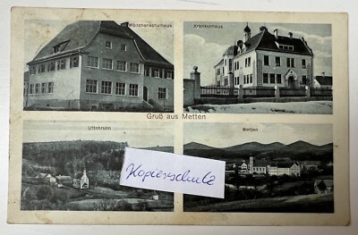 1x alte AK Postkarte um 1915 Gruß aus Metten an Franz Windhager Geiselhöring 