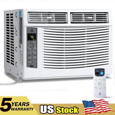 6000BTU Window Air Conditioner Smart AC Unit 250 Sq.ft. with Remote Control 115V