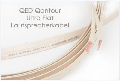 QED Qontour Ultra Flat NEU High End Lautsprecherkabel 2 x 1,13 mm²  (5,00 Meter)