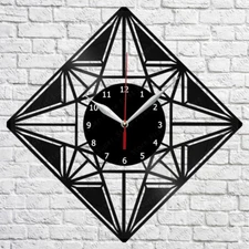 Abstract Vinyl Record Wall Clock Home Fan Art Decor 12'' 30 cm 6883