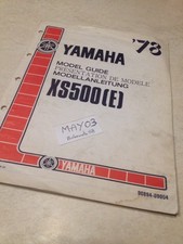 Yamaha XS500E  500XS XS500 XS 500 E présentation modèle 78 éd. 77
