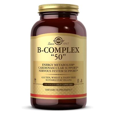 Solgar B-Complex ''50'' 250 Vegetable Capsules