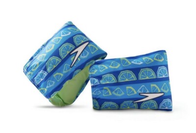 Speedo Kids Learn to Swim Inflatable Fabric Arm Bands Ages 2-12 Max 110 lbs Blue