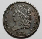 1834 Half Cent — photo from another recent sale