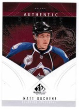 09/10 SP GAME USED MATT DUCHENE #199 AUTHENTIC ROOKIES RC /99 COLORADO AVALANCHE